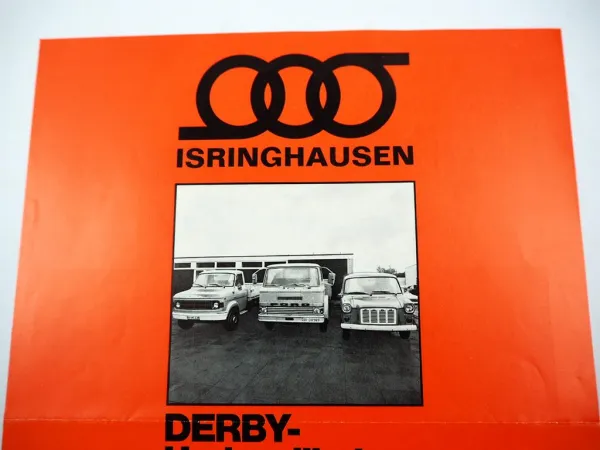 Original Prospekt Isringhausen Derby Fahrzeugsitze für Ford Transit 1960er Jahre