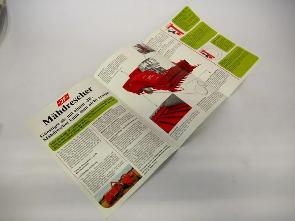 Original Prospekt JF MS 707 910 Anbau Mähdrescher für Schlepper 1980er Jahre