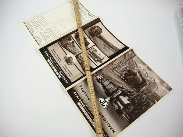 Original Prospekt Jung Jungenthal Lokomotivfabrik Feuerlose Lokomotiven 1938