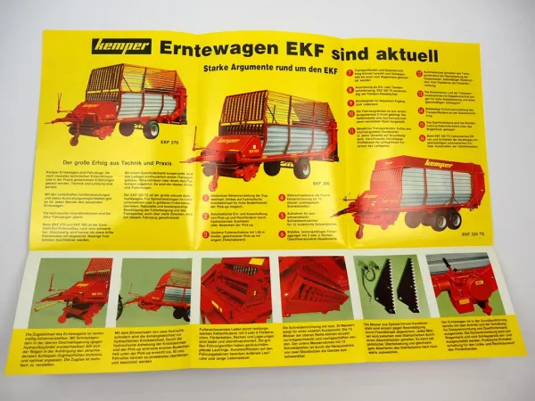 Original Prospekt Kemper EKF 270 300 320TS Erntewagen 1980er Jahre