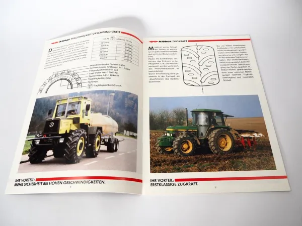 Original Prospekt Kléber Ackerschlepperreifen Gesamtprogramm Ford MF Schlüter