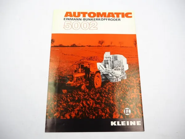 Original Prospekt Kleine Zuckerrübentechnik Automatic Bunkerköpfroder 5002 1979