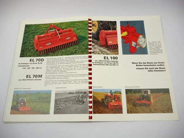 Original Prospekt Kuhn Anbaugeräte Mäher Schwader für Traktoren mit 52 Seiten