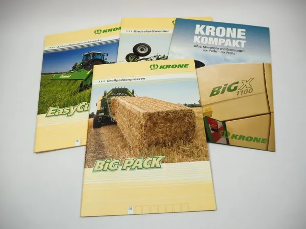 Original Prospekt Krone Anbaugeräte für Traktoren Landtechnik 4 tlg. von 2009