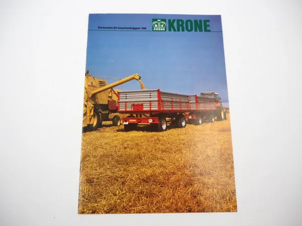 Original Prospekt Krone DK Kippanhänger Dreiseitenkipper Emsland 1985