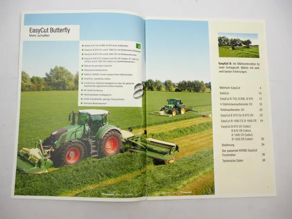 Original Prospekt Krone EasyCut Mähkombination 09/1917 mit technischen Daten