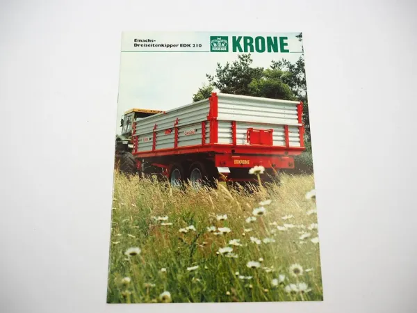 Original Prospekt Krone EDK 210 Kippanhänger Dreiseitenkipper Emsland 1984
