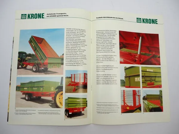 Original Prospekt Krone EDK 210 Kippanhänger Dreiseitenkipper Emsland 1984