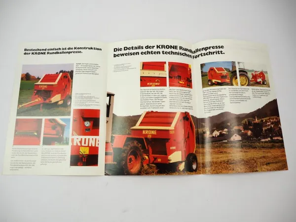 Original Prospekt Krone KR 120 150 180 Rundballenpresse 1982