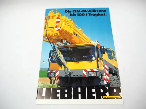 Original Prospekt Liebherr LTM1025 - 1800 LG1550 Mobilkrane Techn. Daten 03/1995