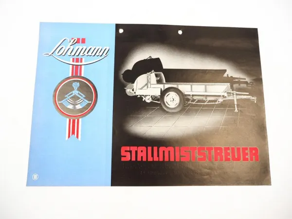 Original Prospekt Lohmann Stallmiststreuer 1955 mit technischen Daten
