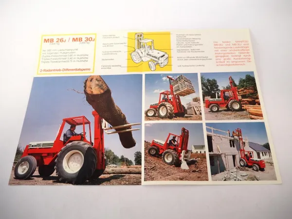 Original Prospekt Manitou MB 26 30 J Geländestapler mit 4 Seiten von 84