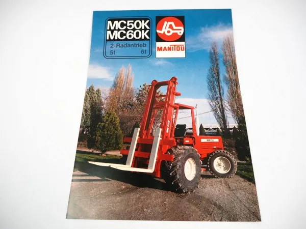 Original Prospekt Manitou MC 50 60 K Gabelstapler mit 4 Seiten von 1984