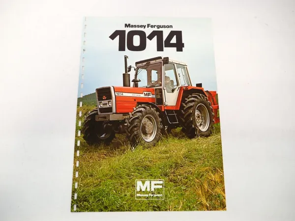 Original Prospekt Massey Ferguson MF 1014 Schlepper 1981 mit technischen Daten