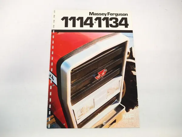 Original Prospekt Massey Ferguson MF 1114 1134 Schlepper 1983 mit techn. Daten