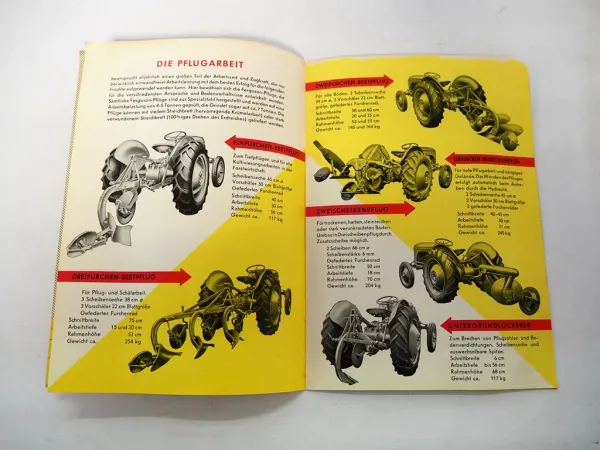 Original Prospekt Massey Harris Ferguson System Gerätekupplung f. Schlepper 1956