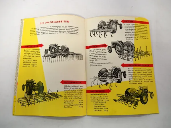 Original Prospekt Massey Harris Ferguson System Gerätekupplung f. Schlepper 1956
