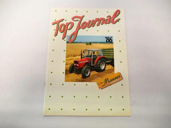 Original Prospekt Mauser Traktorkabine für Fendt Deutz IHC MF Ford Fiat 1986