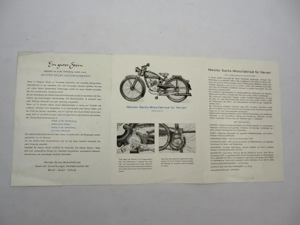 Original Prospekt Meister Sachs M47S M48S Mofa 98 ccm 1950er Jahre Bielefeld