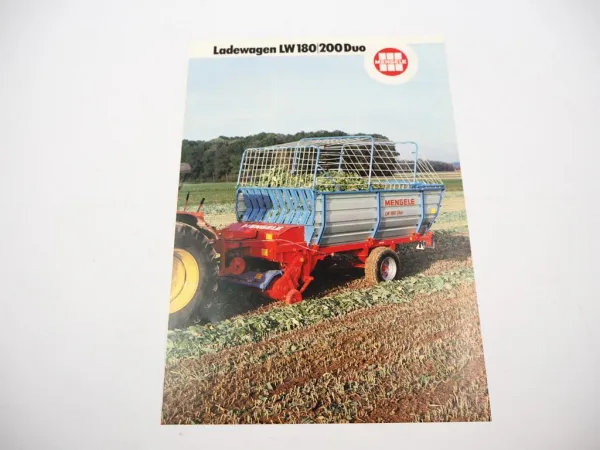 Original Prospekt Mengele LW 180 200 Duo Ladewagen 1980er Jahre