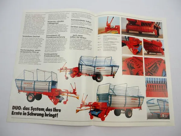 Original Prospekt Mengele LW 180 200 Duo Ladewagen 1980er Jahre