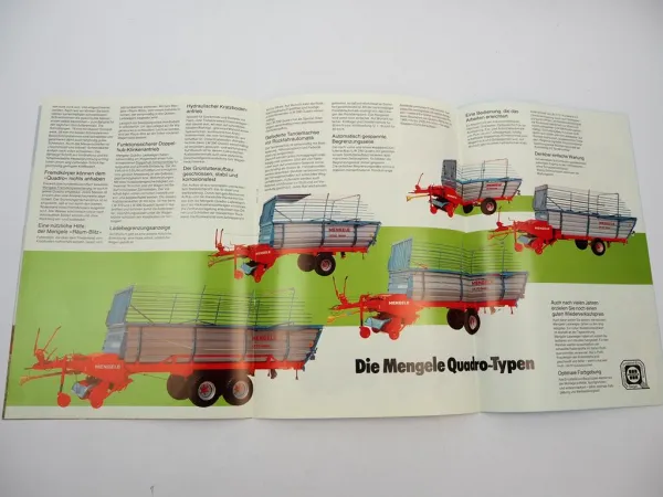 Original Prospekt Mengele LW 210 290 310 320 370 390 Quadro Ladewagen 1980er J.