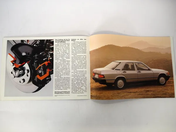 Original Prospekt Mercedes Benz 190 190E Typ W201 1985
