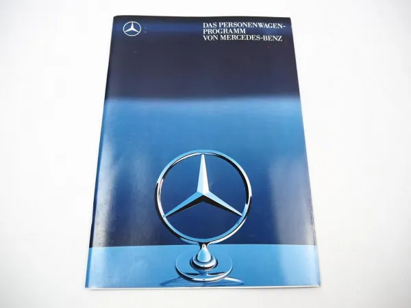 Original Prospekt Mercedes Benz PKW Programm E-Klasse S-Klasse SL-Klasse 1987