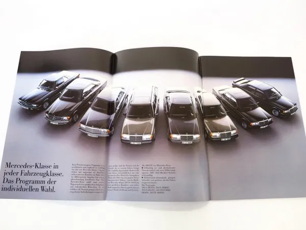 Original Prospekt Mercedes Benz PKW Programm E-Klasse S-Klasse SL-Klasse 1987