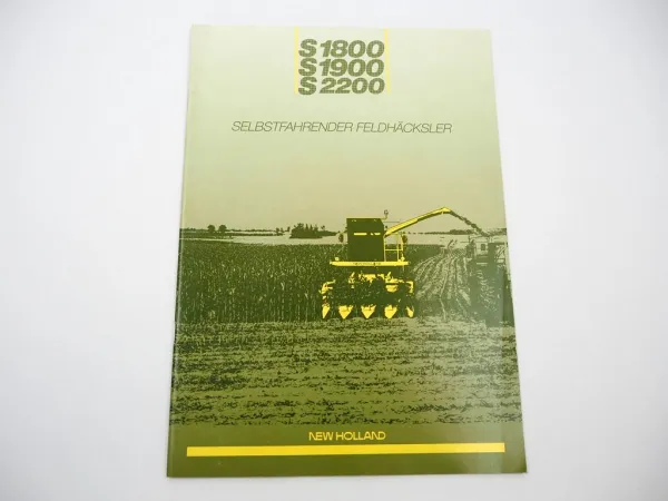 Original Prospekt New Holland S 1800 1900 2200 Selbstfahrender Feldhäcksler 1986