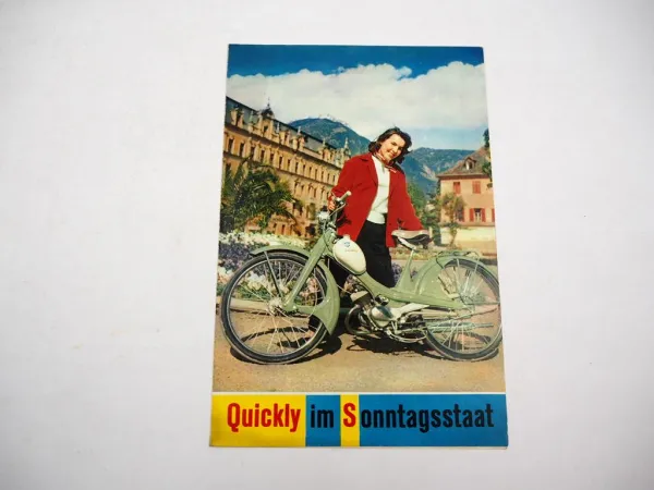 Original Prospekt NSU Quickly S Spezial Moped Mofa 1950/60er Jahre