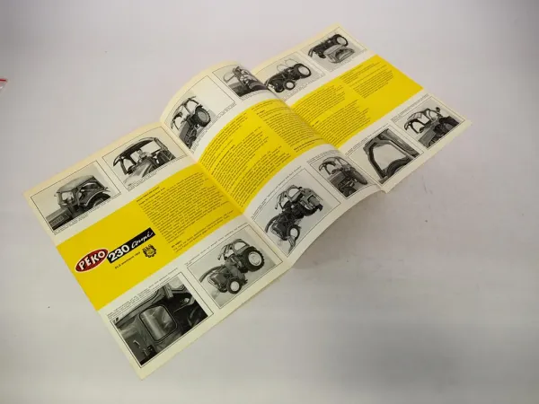 Original Prospekt Peko 230 Coupe Fahrerhaus für Schlepper 1960er Jahre