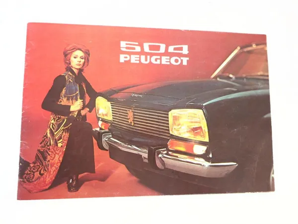 Original Prospekt Peugeot 504 Limousine Benzin Diesel 1971