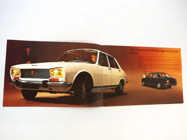 Original Prospekt Peugeot 504 Limousine Benzin Diesel 1971