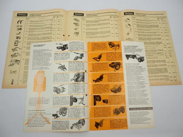 Original Prospekt Preisliste Holder E6 Einachs Schlepper mit 6 PS 1970