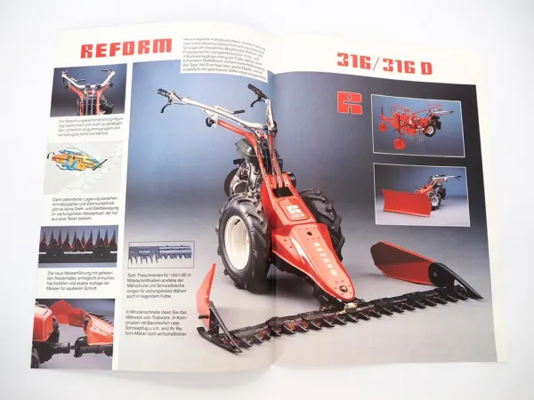 Original Prospekt Reform 316 316D Motormäher mit technischen Daten 1990er Jahre