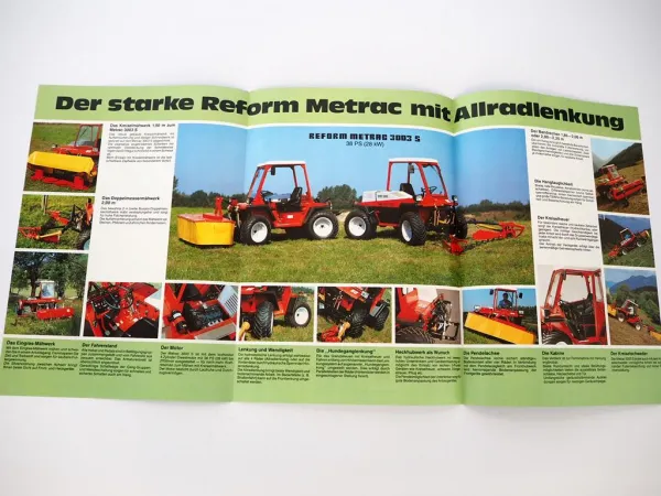 Original Prospekt Reform Metrac 3003S Traktor Mäher Winterdienst 1990er Jahre