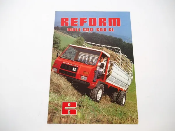 Original Prospekt Reform Muli 600 600SL Transporter Geräteträger 1990er Jahre