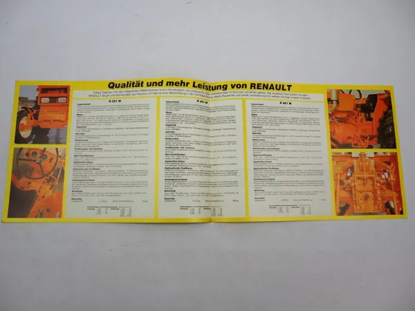 Original Prospekt Renault R 351M 421M 461M Schlepper 1970er Jahre