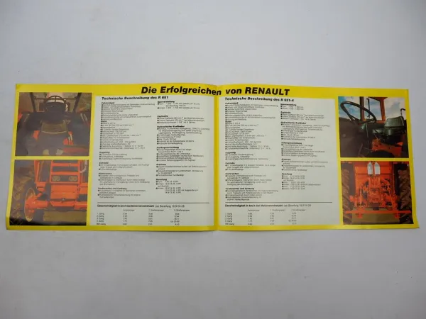 Original Prospekt Renault R 651 651-4 Schlepper 1970er Jahre
