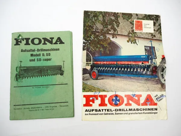 Original Prospekt + Sätabelle Scheby Fiona D SD SD-Super Drillmaschine 1974