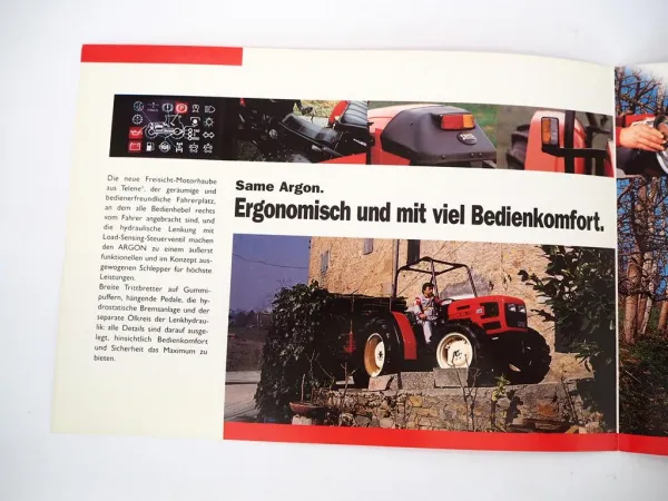 Original Prospekt Same Argon 50 60 70 Schlepper 09/1999 mit technischen Daten