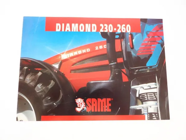 Original Prospekt Same Diamond 230 260 Schlepper 10/1999 mit technischen Daten