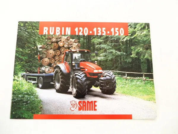 Original Prospekt Same Rubin 120 135 150 Schlepper mit technischen Daten 1999