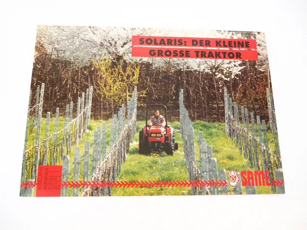 Original Prospekt Same Solaris 25 35 45 Schlepper 1998 mit technischen Daten