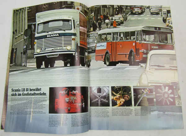original Prospekt SCANIA LB81 LKW von 6/1977 mit technischen Daten