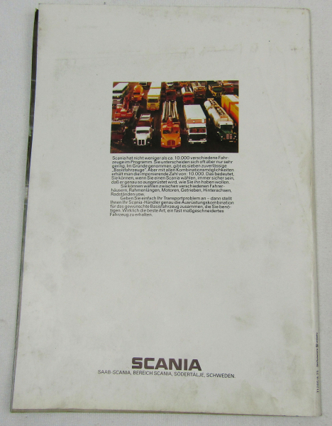original Prospekt SCANIA LB86 LBS86 mit technischen Daten 8/1975