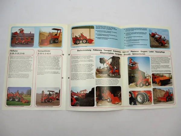 Original Prospekt Schäffer D 20 25 40 Hoflader Radlader 1980er Jahre