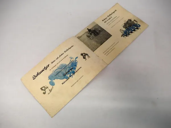 Original Prospekt Schmotzer Anbau Vielfachgeräte für Schlepper Eicher Lanz Alldog