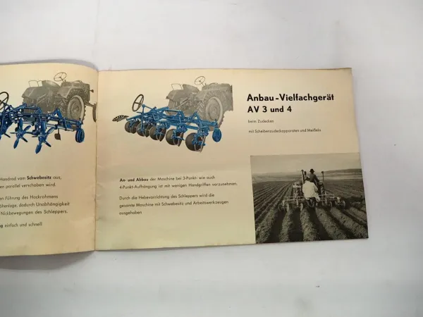 Original Prospekt Schmotzer Anbau Vielfachgeräte für Schlepper Eicher Lanz Alldog